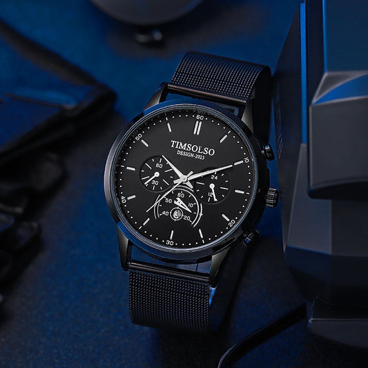 All-matching Simple And High-end Elegant Cool Ultra-thin Calendar Quartz Watch - UrbanBaazar