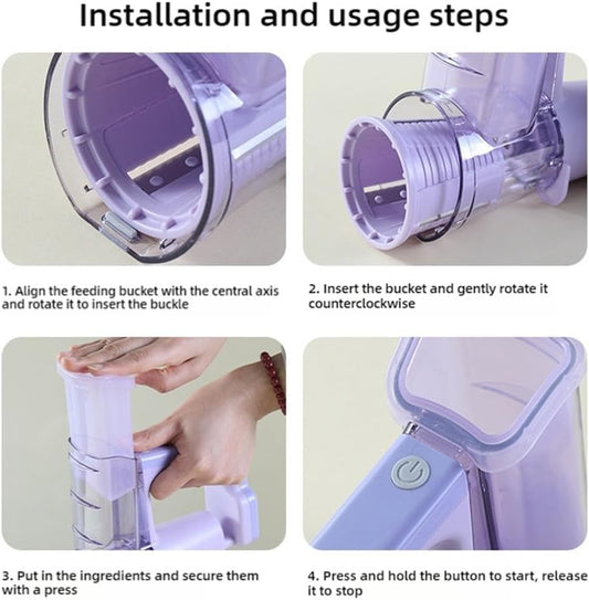 UrbanBaazar electric salad maker slicer with stainless steel blades and compact design for quick vegetable preparation.