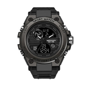 Outdoor Sports Dual-Display Movement-Powered Electronic Watch - UrbanBaazar