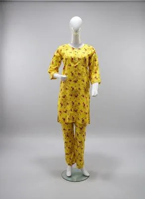 Eid Collectiion 2 Pcs Women's Stitched Cotton Printed Shirt And Trouser - UrbanBaazar