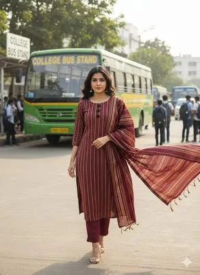 UrbanBaazar women's unstitched printed suit set with vibrant summer patterns, showcasing fabric design and colors.