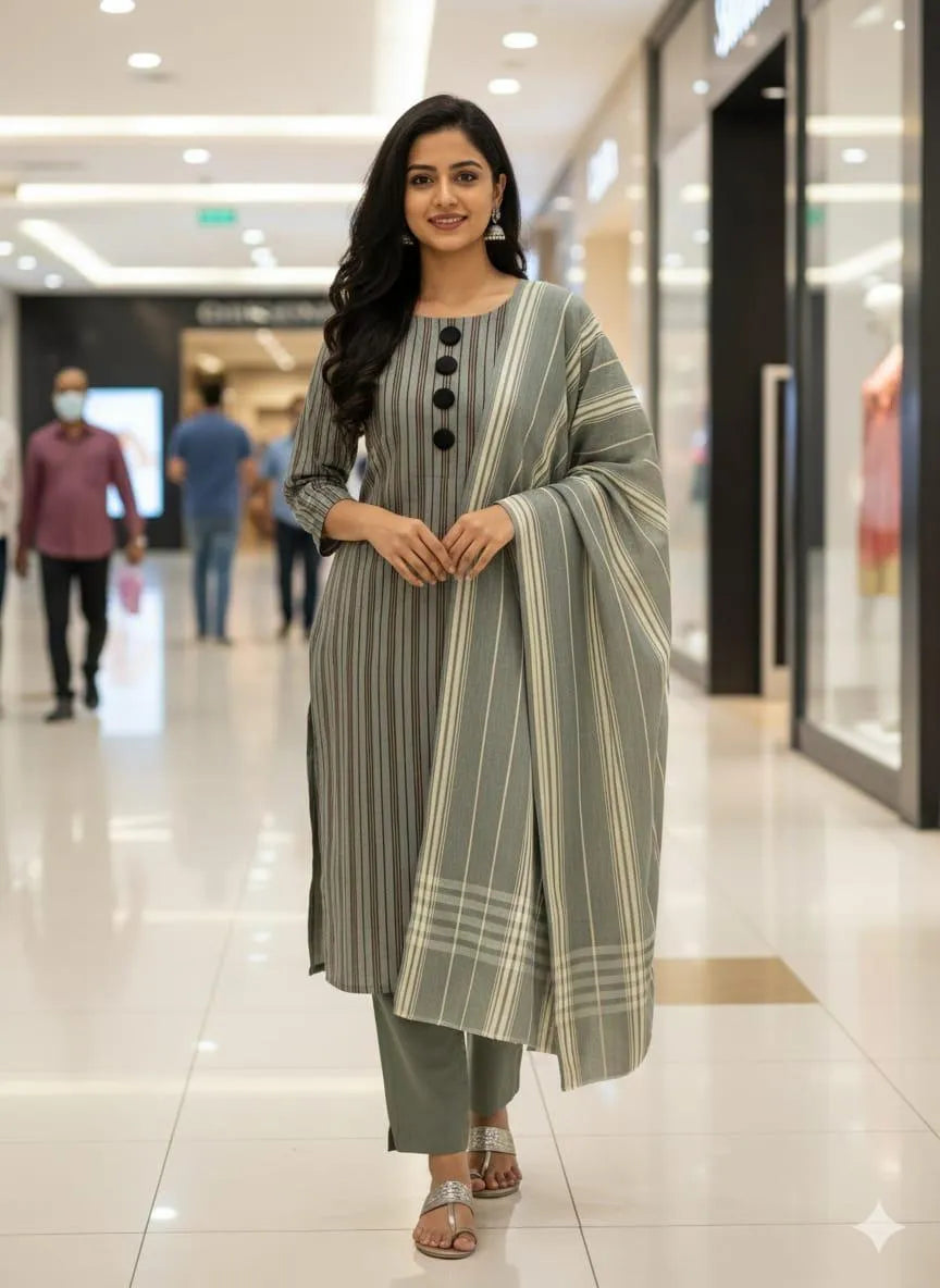 UrbanBaazar summer unstitched printed suit set featuring three pieces with vibrant floral patterns and lightweight fabric.