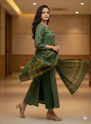 Three pieces of UrbanBaazar women's unstitched printed suit in vibrant summer patterns displayed on a neutral background.