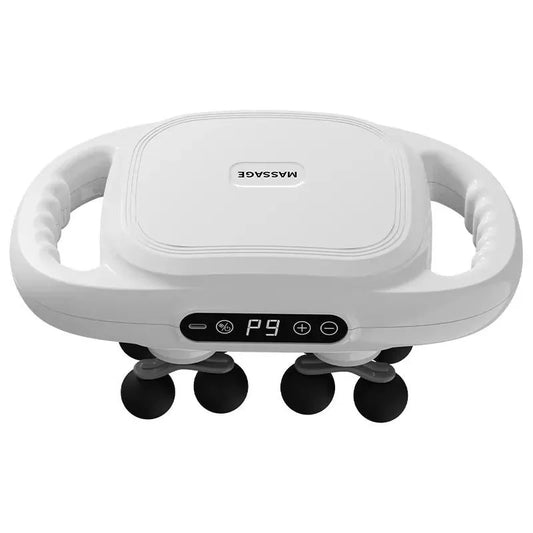 UrbanBaazar 12 head massage gun with multiple attachments for deep tissue relief and muscle relaxation.