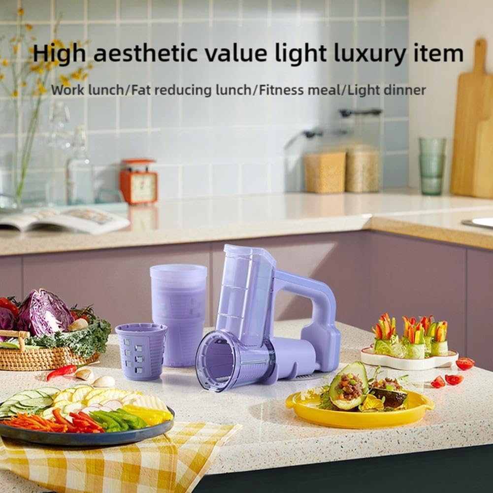 UrbanBaazar electric salad maker slicer with stainless steel blades and compact design for quick vegetable preparation