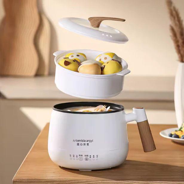 UrbanBaazar 1.2 Ltr multi cooker with digital controls and stainless steel body, displayed with lid and control panel.