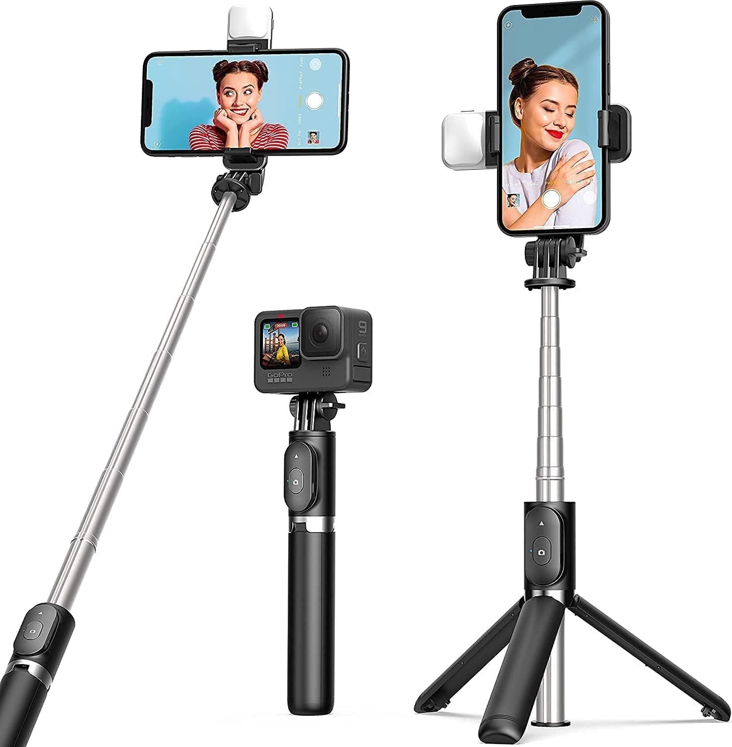3 in 1 Multi-functional Consumable Selfie Stick - UrbanBaazar