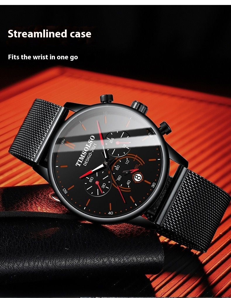 All-matching Simple And High-end Elegant Cool Ultra-thin Calendar Quartz Watch - UrbanBaazar