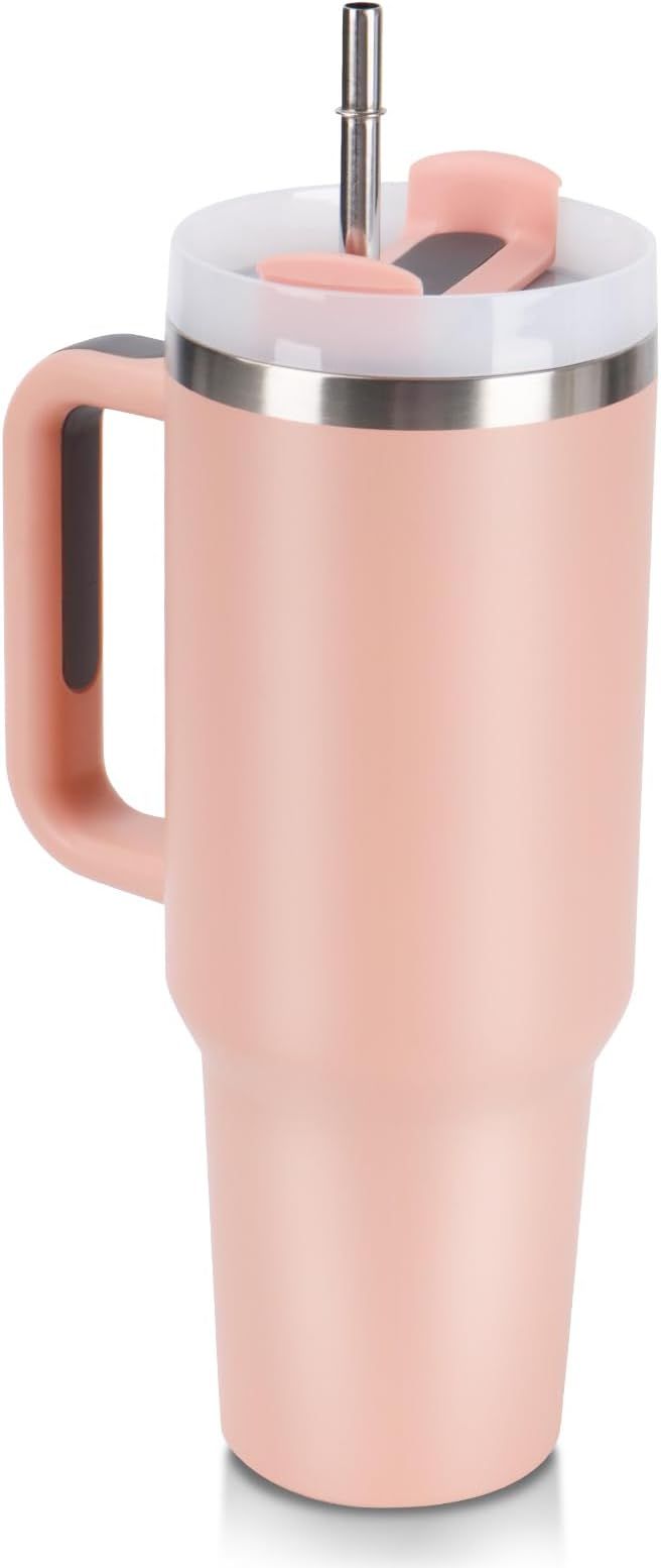 40oz Tumbler with Handle Insulated Stainless Steel - UrbanBaazar