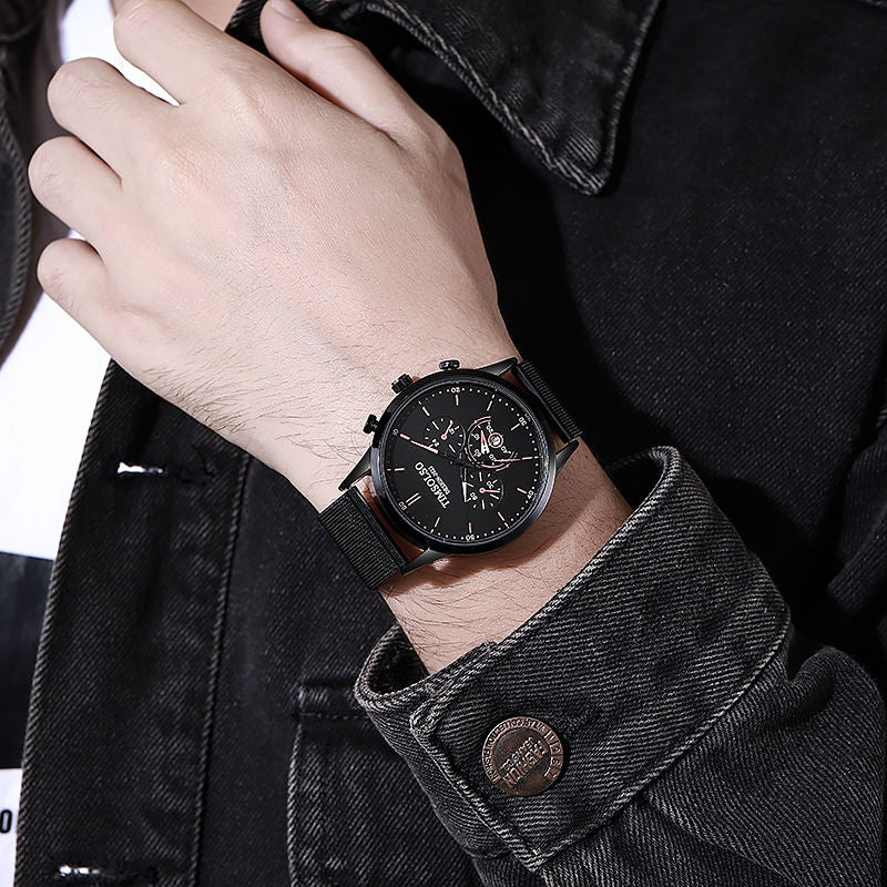 All-matching Simple And High-end Elegant Cool Ultra-thin Calendar Quartz Watch - UrbanBaazar