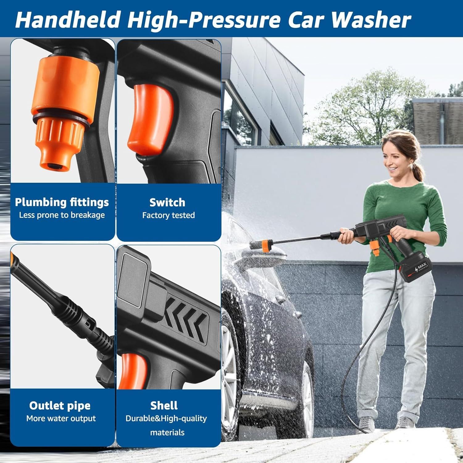 High Pressure Water Cleaning Gun – Powerful & Efficient Cleaning Tool - UrbanBaazar