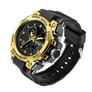 Outdoor Sports Dual-Display Movement-Powered Electronic Watch - UrbanBaazar
