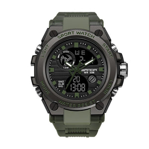 Outdoor Sports Dual-Display Movement-Powered Electronic Watch - UrbanBaazar